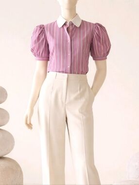 ✨RARE Ralph Lauren Purple Label "NICOLETTE" Blouse Auth Show Sample Dated 6/1/10